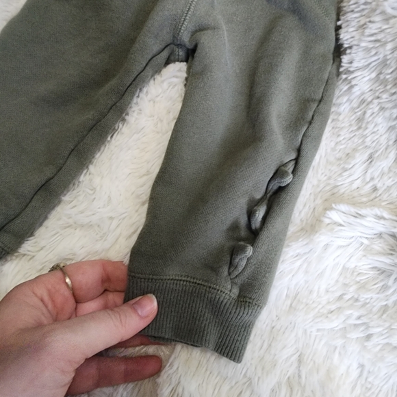 Carter's green dinosaur spikes pull on fleece lines sweatpants infant 12 months - Picture 3 of 5